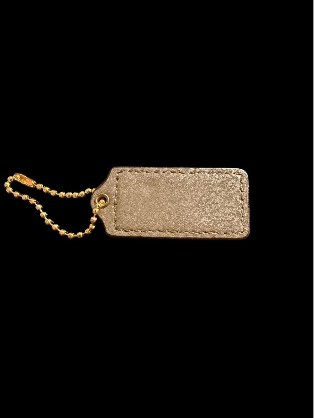 Coach Leather Hangtag - Patent Saddle Brown 2.25